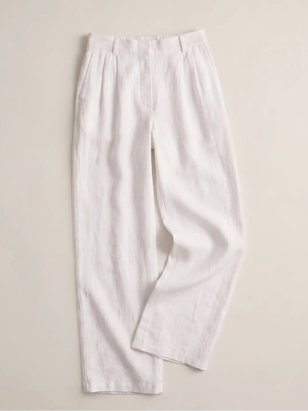 100% European Linen Pleated Trouser
